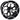 Red Hawk RX384 Wheel 15x7 Gloss Black ET25 For Golf Carts - Rainier Parts