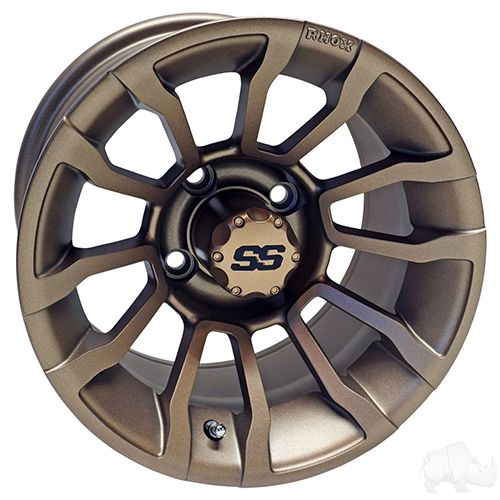 Red Hawk RX401 Halcyon 12x7 ET25 Golf Cart Wheel Premium Alloy For Golf Enthusiasts - Rainier Parts