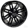 Red Hawk Elite RHOX RX265 Gloss Black Wheel 12x7 ET25 For Golf Cart Durable Premium Upgrade For Golf Cart Owners - Rainier Parts