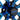 RHOX RX281 Golf Cart Wheel Red Hawk Gloss Black Blue Accent 14x7 ET25 Premium Alloy - Rainier Parts