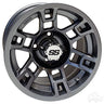 Red Hawk RX390 Gun Metal 12x7 Golf Cart Wheel ET25 Premium Durable Rim For Vehicles - Rainier Parts