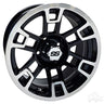 RHOX RX391 14x7 Wheel Machined Gloss Black ET25 By Red Hawk Premium Quality For Golf Cart Enthusiasts - Rainier Parts
