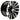 RHOX RX402 14x7 Machined Gloss Black Wheel ET25 For Golf Carts By Red Hawk Premium Upgrade - Rainier Parts