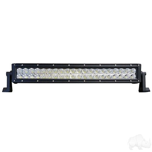 Red Hawk 21.5-inch LED light bar with flood and spot beams, high brightness 7800 lumens, for off-road trucks.