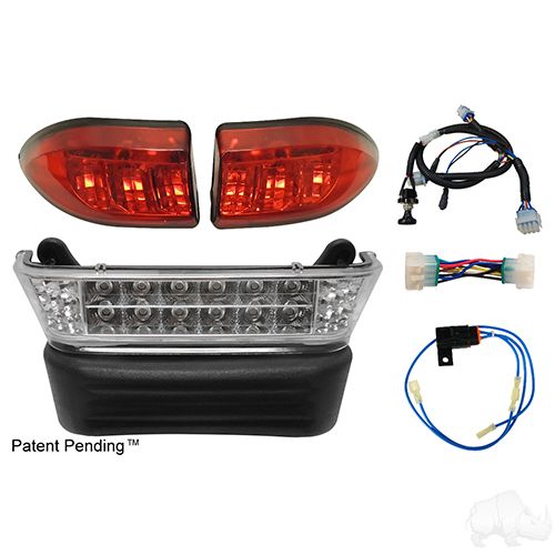 Red Hawk LGT306L LED Light Bar Kit for Club Car Precedent 2004 to 2008 12 to 48V Upgrade Brighter Visibility