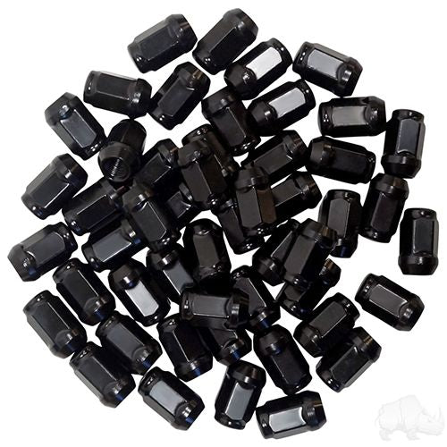 Red Hawk Lug Nut TIR-939 1/2 In-20 Closed End Premium Gloss Black Box Of 50 For Automotive Enthusiasts And Professionals - Rainier Parts