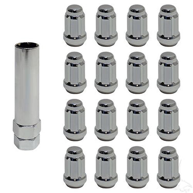 Red Hawk TIR941S Lug Nut Set 16 PC Chrome Half Inch 20 Threads Hex Key Included For Mechanics And Enthusiasts - Rainier Parts