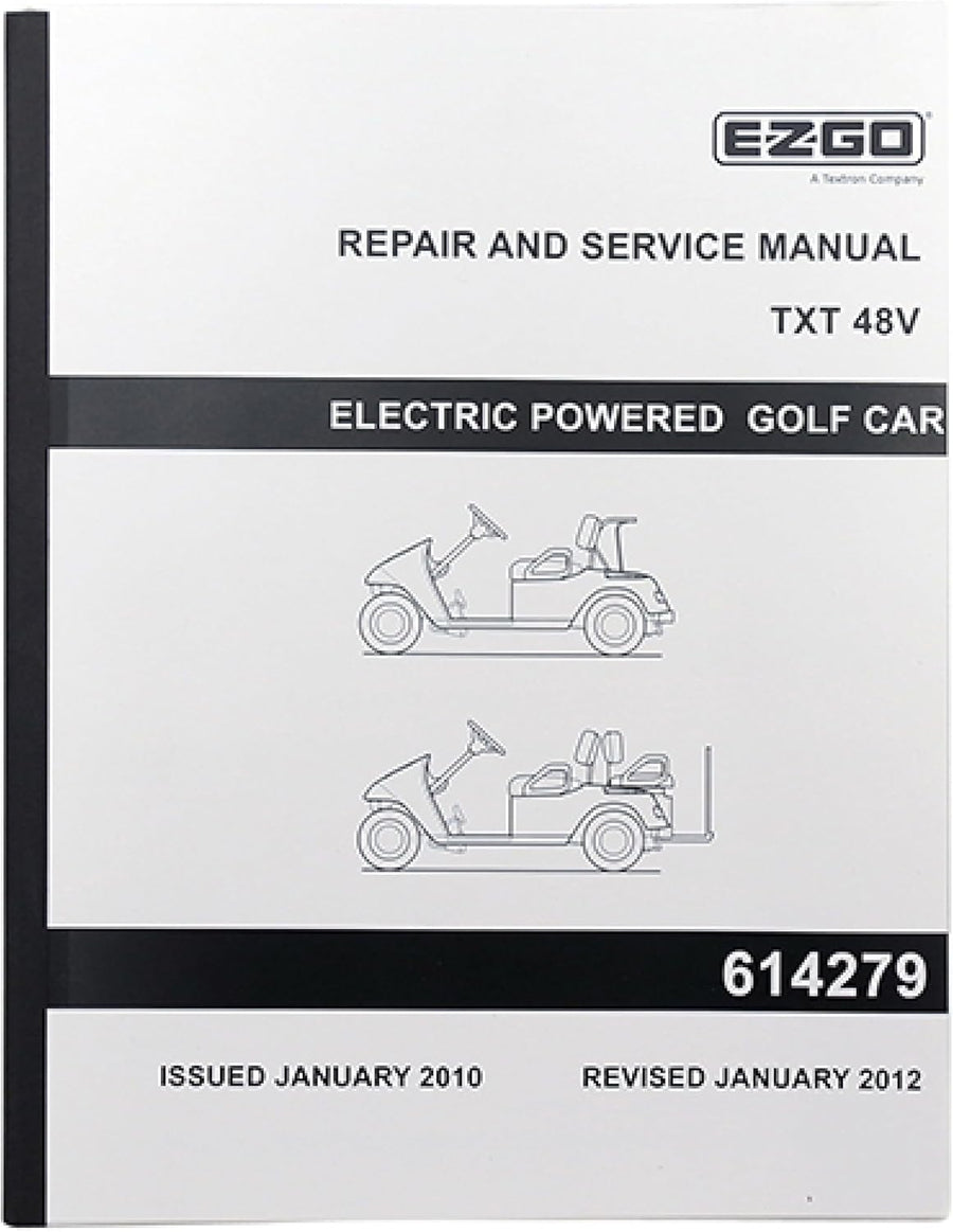 Red Hawk LIT-EZ09 EZGO TXT 48V Golf Carts Service Manual for Diagnostics and Maintenance