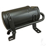 Red Hawk OEM muffler for EZGO RXV and TXT golf carts with Kawasaki engine, 2008-2014, showing the durable metal construction.