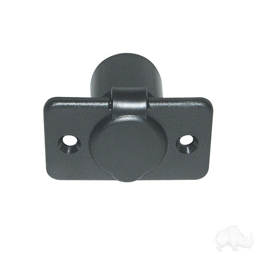 Redhawk 12V outlet for vehicles, durable overload protected power source with easy installation, shown in a vehicle setting.