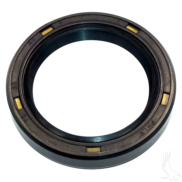 Redhawk crankshaft oil seal BRNG-051 for EZGO RXV gas models with Kawasaki engines, shown in close-up view.