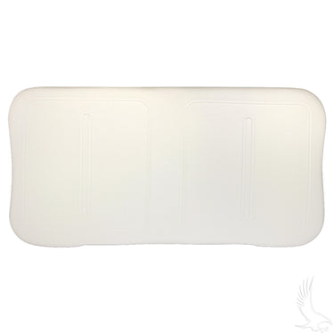 Red Hawk OEM white seat bottom assembly for EZGO TXT Medalist golf carts, showing the cushioned white seat with red accents.