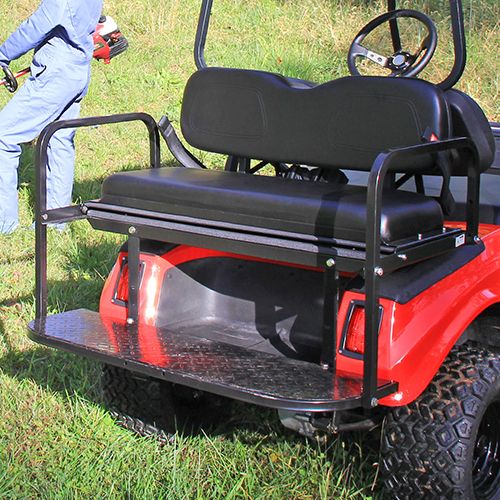 Red Hawk RHOX SS Seat Kit 761BLK For EZGO RXV 2008 And Up Black Premium For Golf Carts