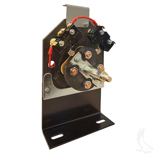 Redhawk FR-007 forward reverse switch assembly for EZGO TXT and Medalist electric golf carts, showing the switch component.