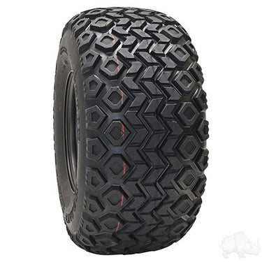 Red Hawk RHOX Mojave all terrain tire 22x11x10 with 4-ply rugged off-road tread pattern, ready for tough outdoor adventures.