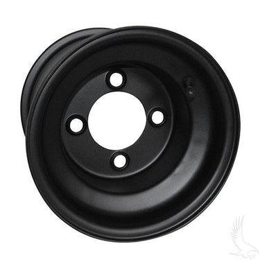 Red Hawk TIR 415B Steel Wheel 8x7 Black Premium Rim For Cars Trucks SUVs Heavy Duty Construction - Rainier Parts