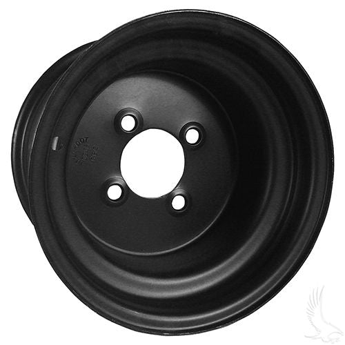 Red Hawk TIR-454 Steel Wheel 10x7 3-4 Offset Black Durable Heavy Duty For Trucks And SUVs - Rainier Parts