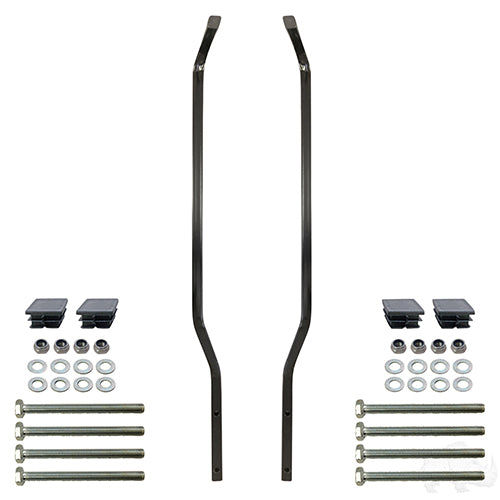 Red Hawk RHOX Top Strut Kit for golf carts with 88-inch top support, featuring durable, secure construction and premium quality.