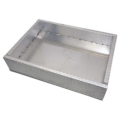 Redhawk aluminum utility box with mounting kit for Yamaha Drive golf carts, weatherproof gear storage solution, secure and durable.