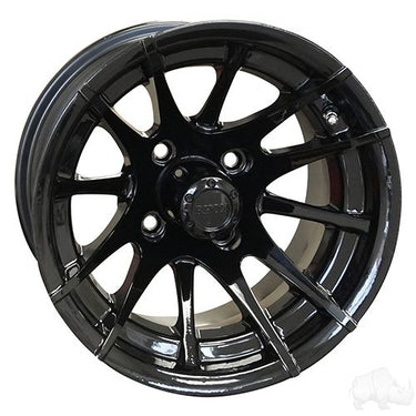 Red Hawk RHOX RX104 Wheel 12x7 Black ET25 For Performance - Rainier Parts