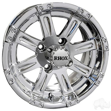 Red Hawk TIR RX170 RHOX Vegas Chrome Wheel 12x6 Centered Center Cap Premium Alloy Rim For Car Enthusiasts - Rainier Parts