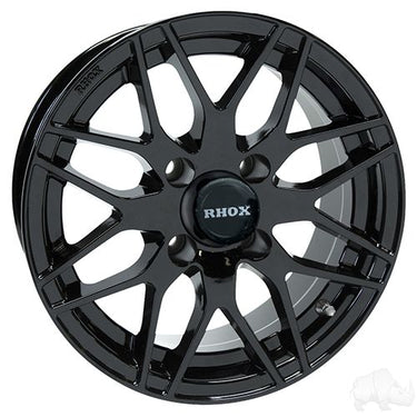 Red Hawk RX177 Wheel 13x6 Black Centered Rim For Car Enthusiasts Premium Quality - Rainier Parts