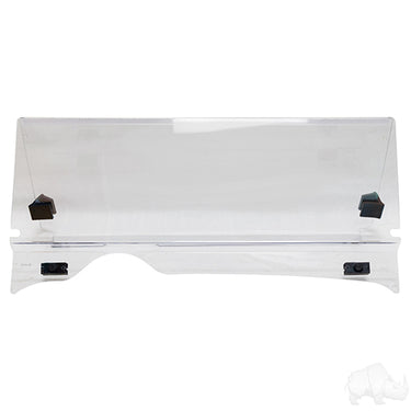 Red Hawk WIN-4022 OEM Windshield For EZ GO RXV Golf Cart 2008+ Two Piece Clear Shield - Rainier Parts