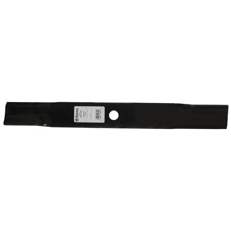 Stens 330510 high-quality replacement lawn mower blade, standard blade for professional and home use, showing sharp cutting edge.