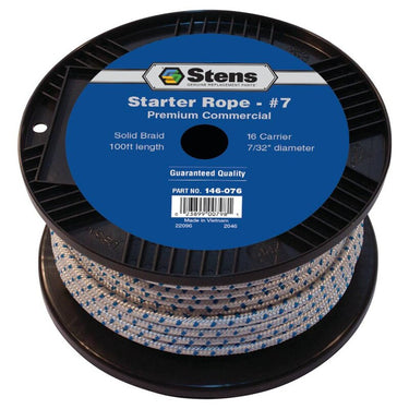 STENS 146-076 Starter Rope 100 Foot Solid Braid Durable Engine Pull Cord Replacement Professional And DIY - Rainier Parts