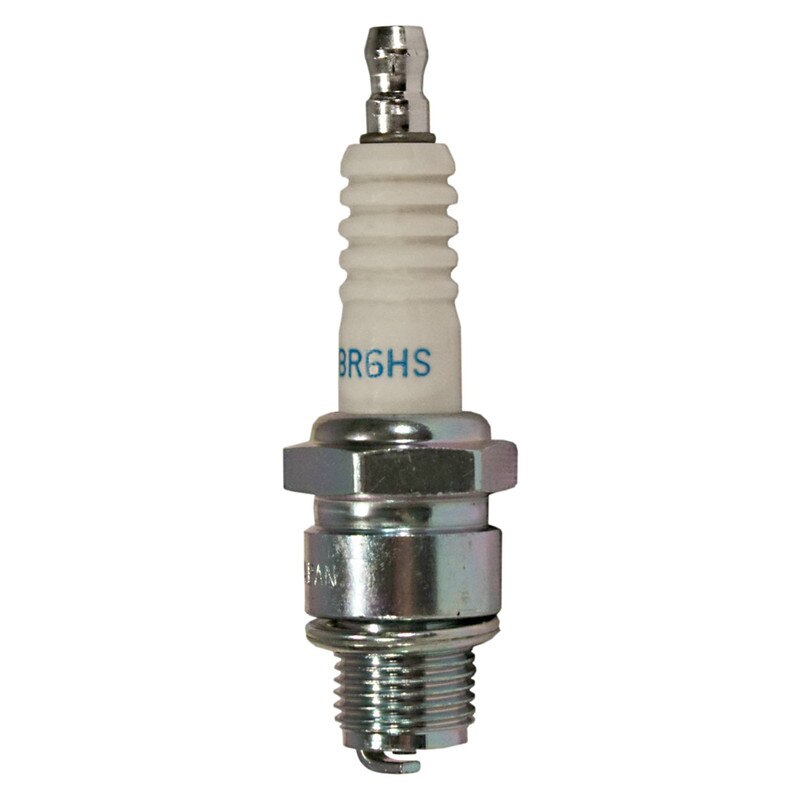 Stens NGK Spark Plug 3922 BR6HS for small engines, showing a close-up of the high-ignition spark plug with metal and ceramic components.