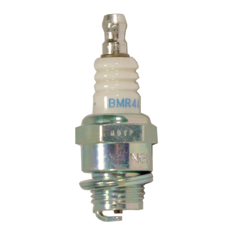 Stens NGK BMR4A spark plug for automotive and small engines, showing the metal shell and ceramic insulator.