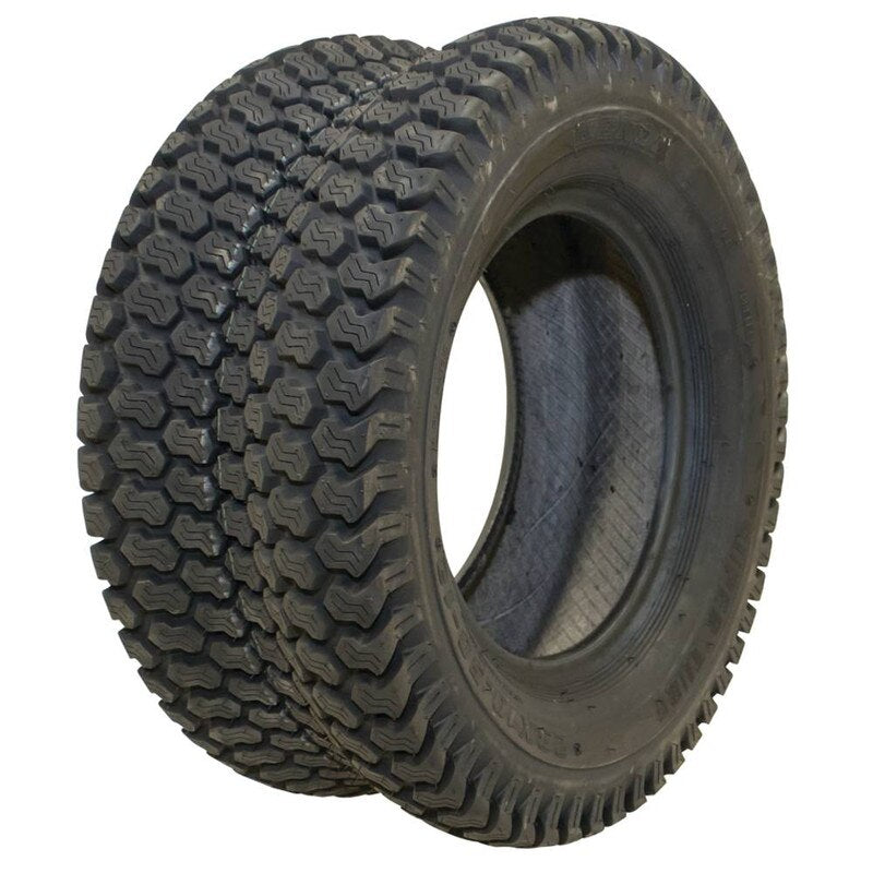 Stens 160-235 Turf Tire 23x10.50-12 4-Ply for mowers, showing tread pattern and sidewall with branding details.
