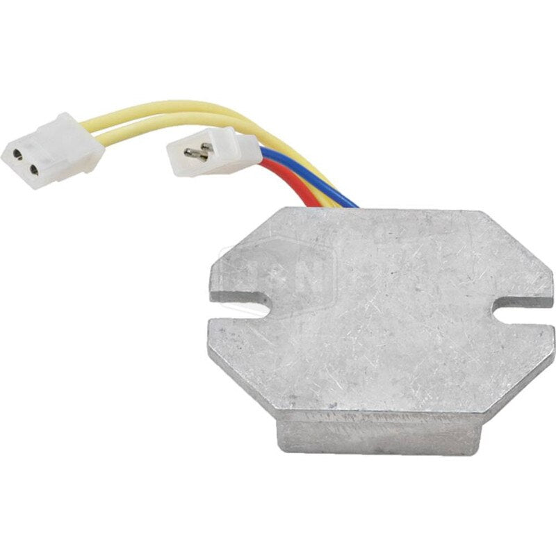 Stens 435-227 voltage regulator for Briggs and Stratton engines, showing the black rectangular component with mounting points.