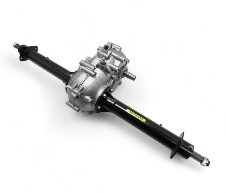 E-Z-GO OEM Fuji axle with LSD for RXV, TXT, Express, Hauler, and Shuttle golf carts, showing the axle components.