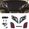 Rainier Parts Yamaha Drive2 golf cart LED light kit for models 2017 and later, 12-48V, installed on Yamaha Drive2 golf cart.
