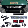 EZ-GO TXT(1996-2013) Golf Cart LED Deluxe LIGHT BAR KIT 12-48 volt installed on a golf cart for enhanced visibility.
