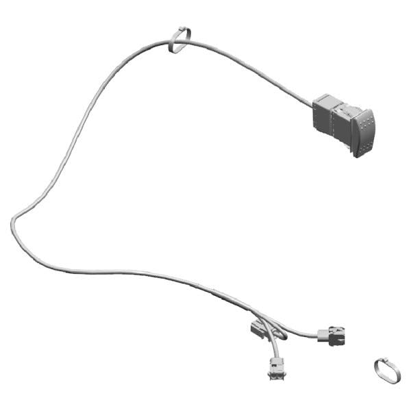 E-Z-GO OEM 10033969 LED cupholder switch and wiring harness kit for Express and Liberty golf carts, shown in the image.