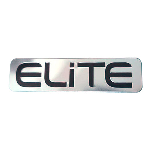 Chrome E-Z-GO OEM ELiTE branding decal for EZGO ELiTE golf carts, featuring the product code 10101214.