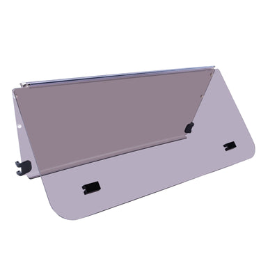 Rainier Parts Club Car DS windshield with folding winged design, UV protection, glare reduction, suitable for 2000.5 and up DS models.
