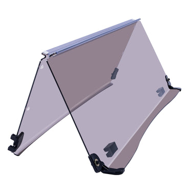 Rainier EZ GO TXT pre-2013 tinted PMMA windshield for golf cart, showcasing clear, durable, and UV-resistant material.