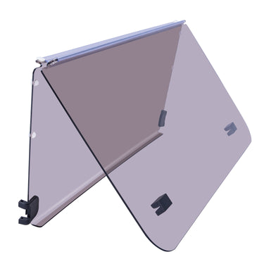 Rainier Parts Club Car DS windshield with folding wing, UV protection, glare reduction, made of PMMA for DS golf carts.