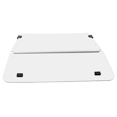Clear UV-stabilized PMMA windshield for EZ GO TXT golf cart, adjustable wing, compatible with models before 2013 by Rainier Parts