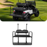 Rainier Parts premium black flip seat kit for Club Car TEMPO Precedent golf cart rear seat, durable and comfortable for golf cart enthusiasts.