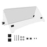 Rainier Parts Yamaha Drive2 folding windshield made of clear PMMA with adjustable wings for golf carts.