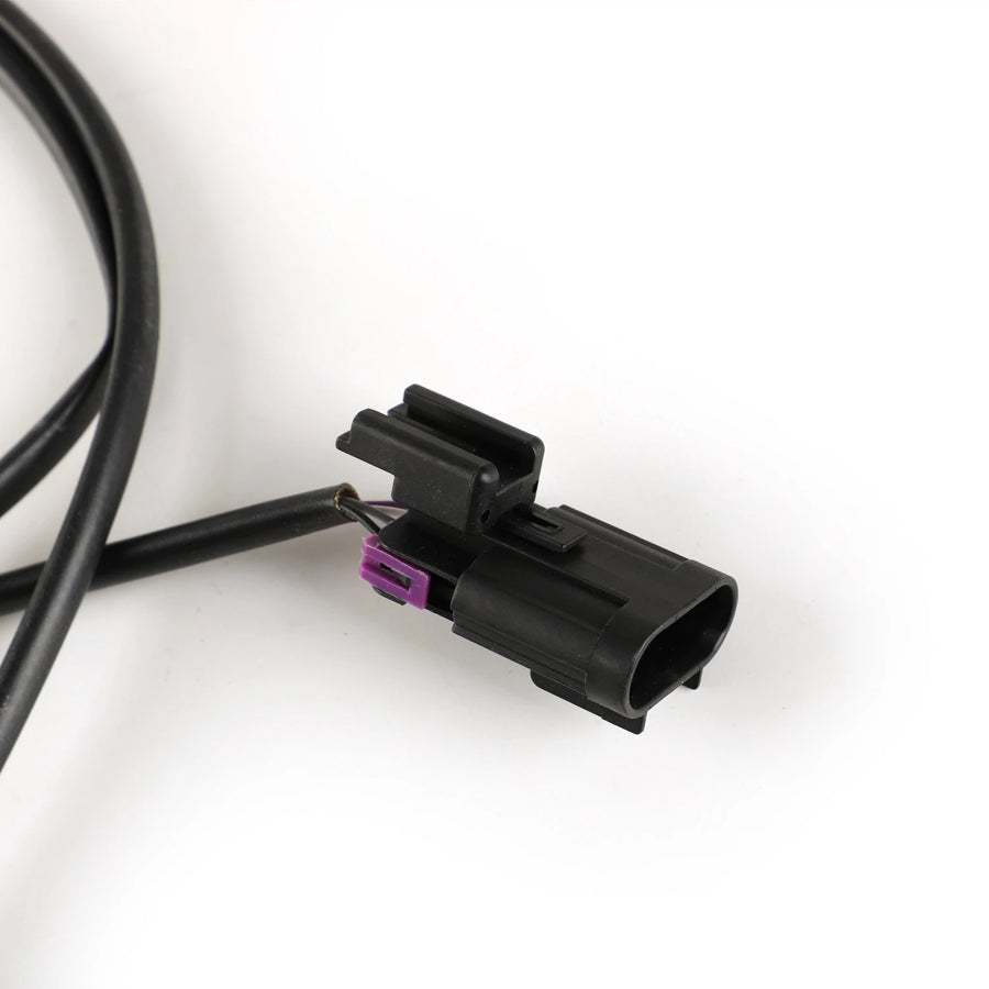 Rainier Parts oxygen O2 sensor for Hyosung GT250R, Polaris RZR 570 XP, and UTVs, showing the sensor with wiring and connector.