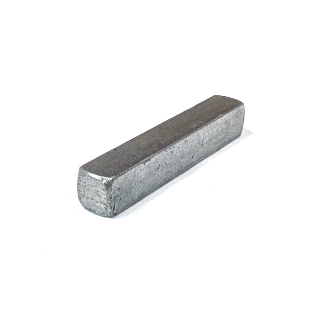 Turfco OEM square shaft key, 1/4 inch by 1.5 inches long, metal key used for machinery or equipment.