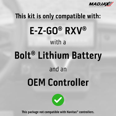 MadJax® Kinect™ Display Screen Kit for EZGO RXV with Bolt Battery & OEM AC Controller, 25-323