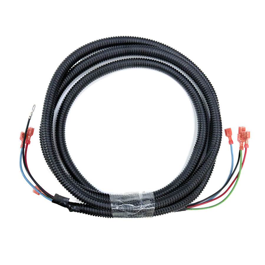 E-Z-GO OEM key switch wiring harness for EZGO TXT Medalist Shuttle golf carts, showing the black electrical connector and wiring.