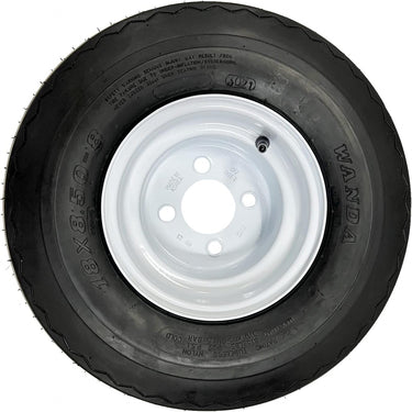 4-Pack Golf Cart Tire & Wheel Assembly – 18x8.50-8 8" White Rim, 4-Lug