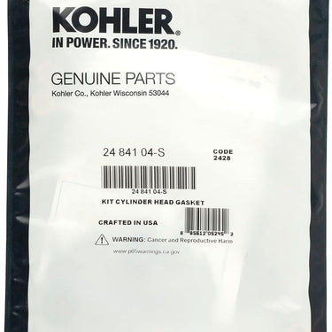Kohler 24-841-04-S Lawn & Garden Equipment Engine Cylinder Head Gasket Kit Genuine Original Equipment Manufacturer (OEM) part